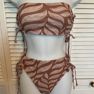 Bandeau Top 2 Piece Swimsuit Size Small
